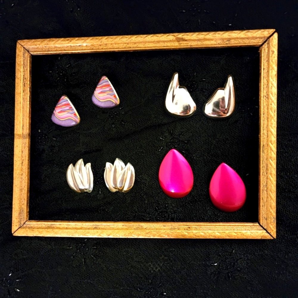 Lot of 4 Vintage Earrings
